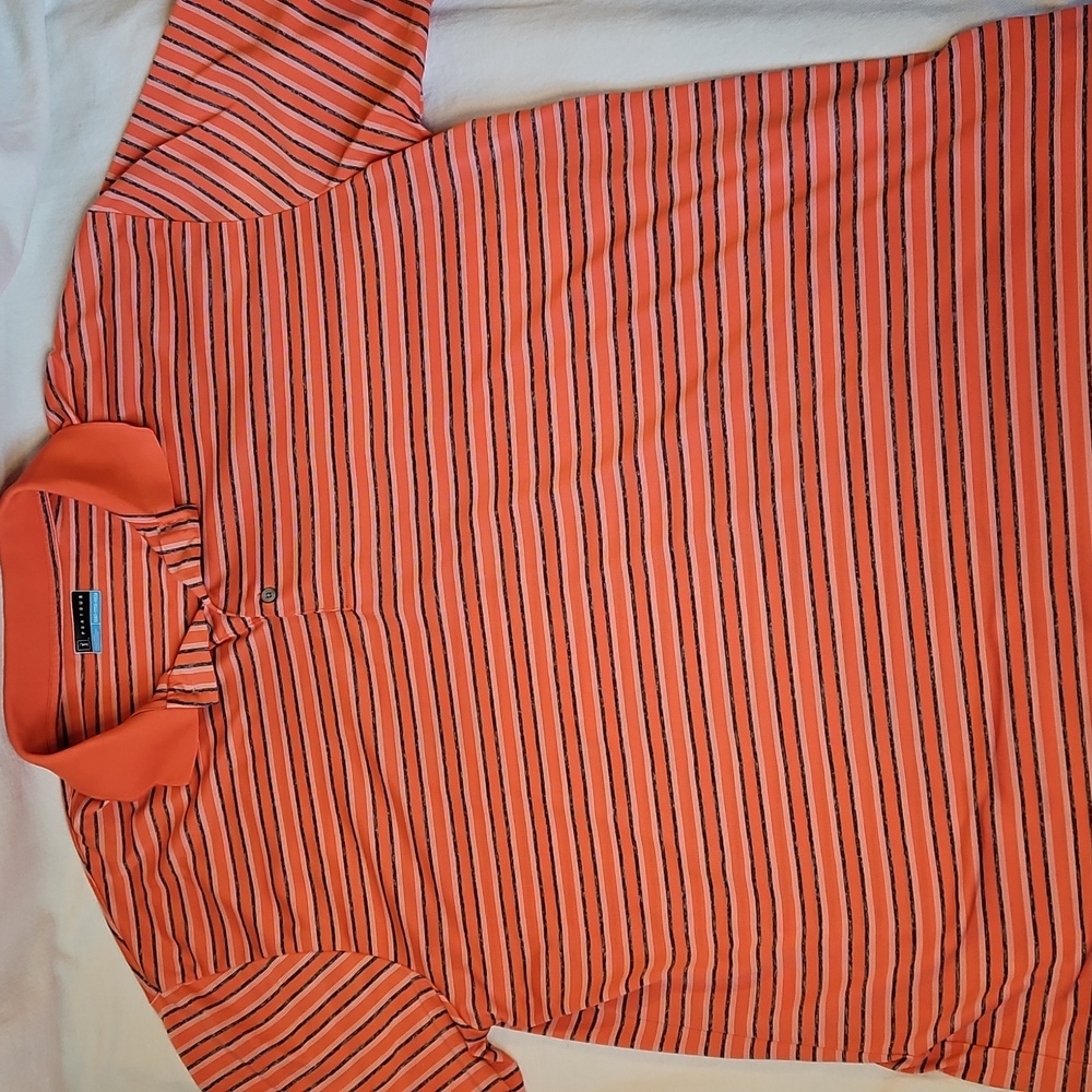 PGA Tour Golf Polo Orange Stripe XXXLT